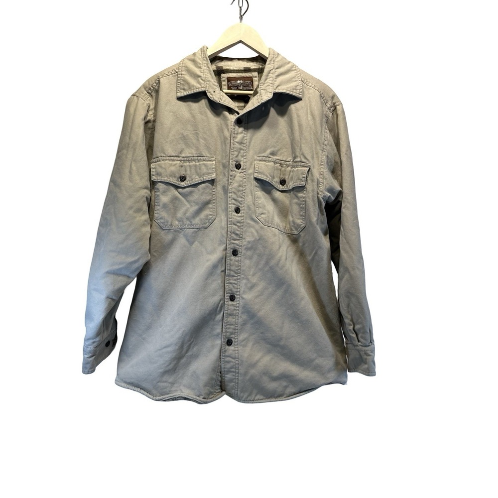 Levi's Fleece Lined Canvas Jacket Mens M Tan Workwear Shacket Outdoor‎
